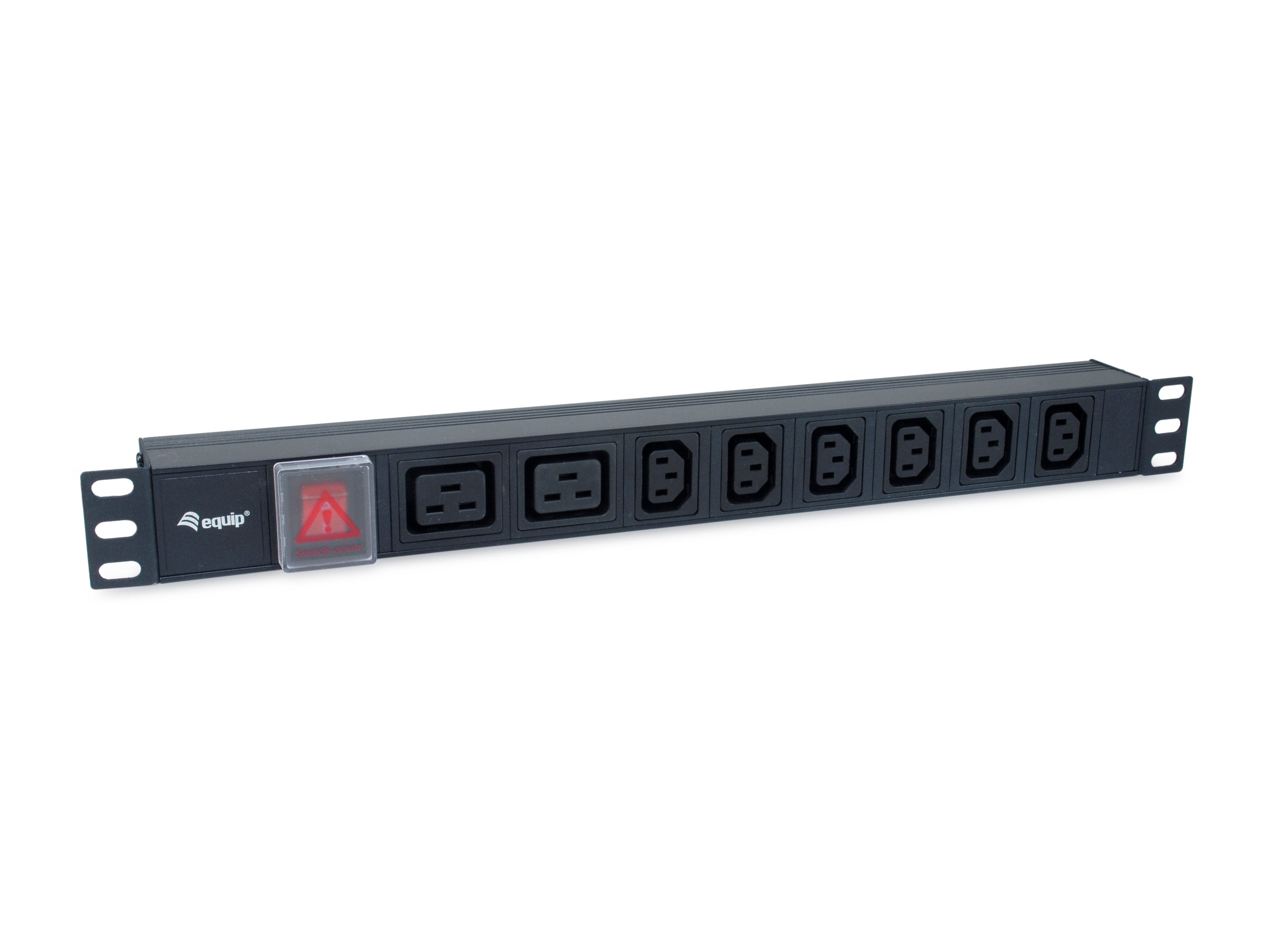 Regleta Alimentacion Aluminio Rack 19" 1u 6 Tomas Iec C13 + 2 Tomas Iec C19 Con Interruptor