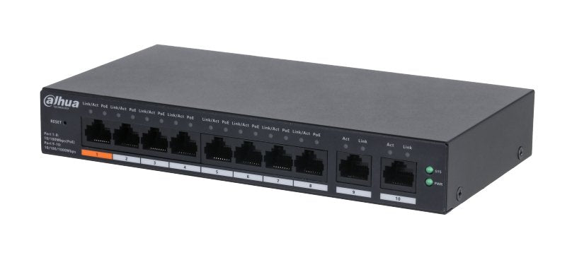 EAN 6923172566201 - Dahua Technology DH-CS4010-8ET-60 switch Gestionado L2 Fast Ethernet (10/100) Energía sobre Ethernet (PoE imagen 1