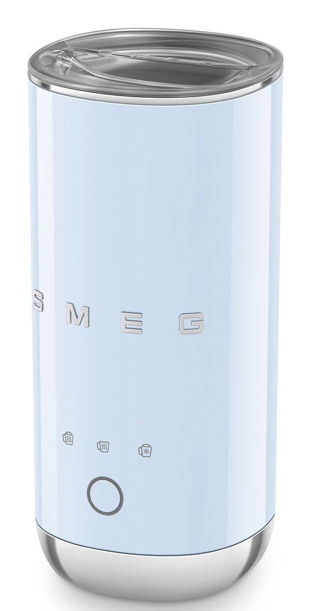 Smeg Milchaufschäumer Mff02pbeu, 3 Funktionen, Antihaft, 500w, Hellblau