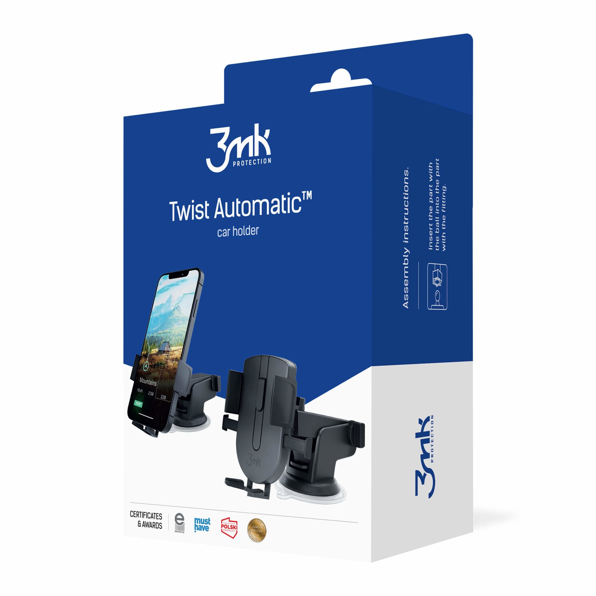 EAN 5903108450393 - 3MK Twist Automatic Car Holder Soporte pasivo Teléfono móvil/smartphone Negro imagen 6