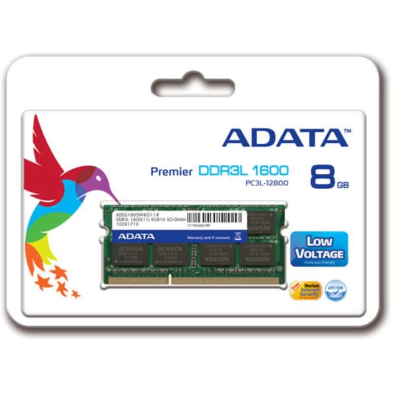 Memoria Ram Adata Sodimm Ddr3l 8gb 1600mhz Cl11 , 1.35v