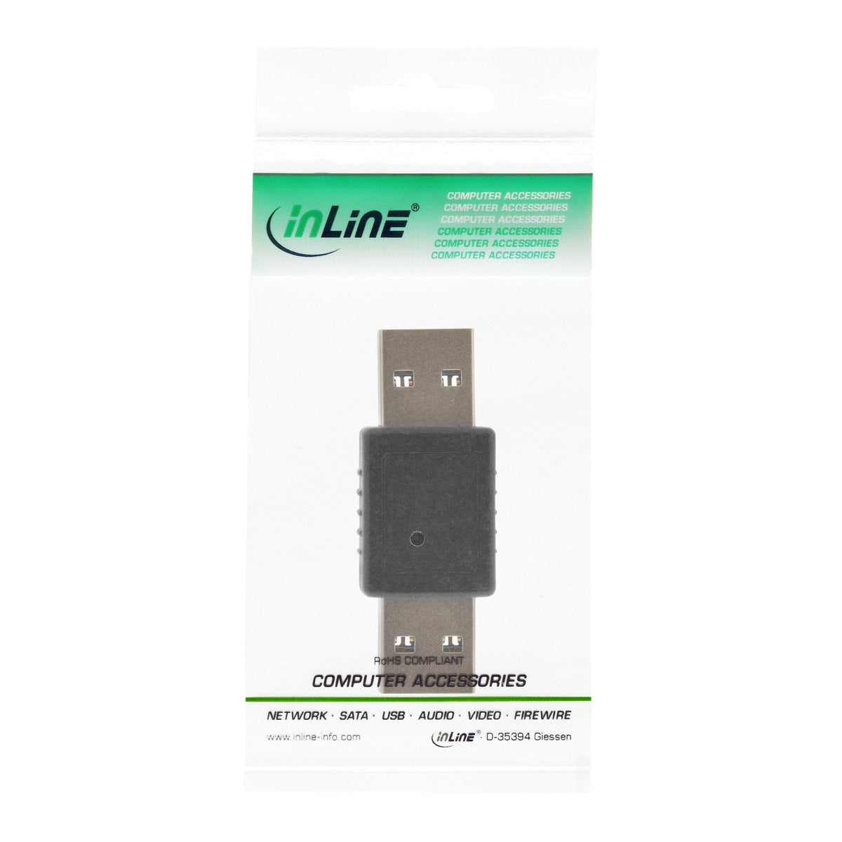 Adaptador Inline Usb 3.0 Tipo A Macho A Tipo A Macho