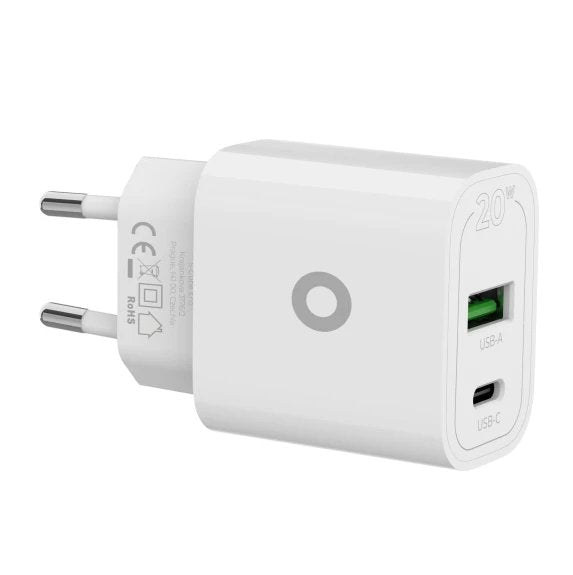 Mobile Origin Pd20w Wall Charger Mo12 White 1x Usb-A + 1x Usb-C