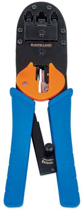 EAN 0766623211048 - Intellinet 211048 crimpadora Herramienta para prensar Negro, Azul, Naranja imagen 3