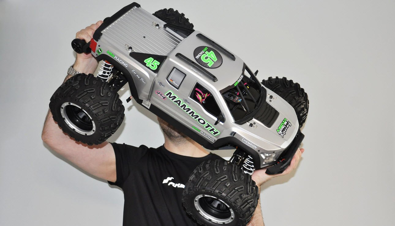 Rc Coche Amewi Amx Mammoth Monmer Truck Sin Batería Plata 14+