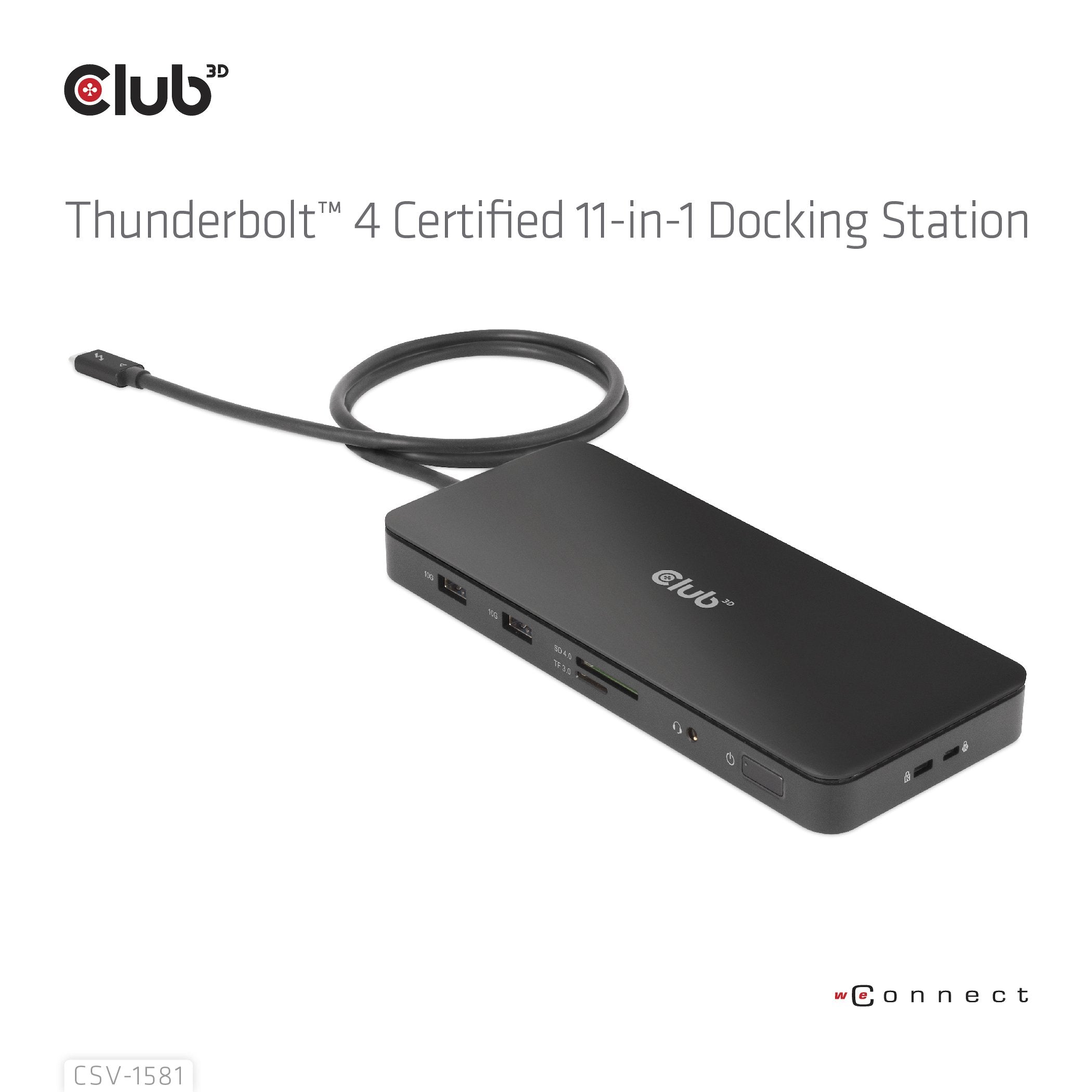 EAN 8719214472603 - CLUB3D CSV-1581 base para portátil y replicador de puertos Thunderbolt 4 Negro imagen 15