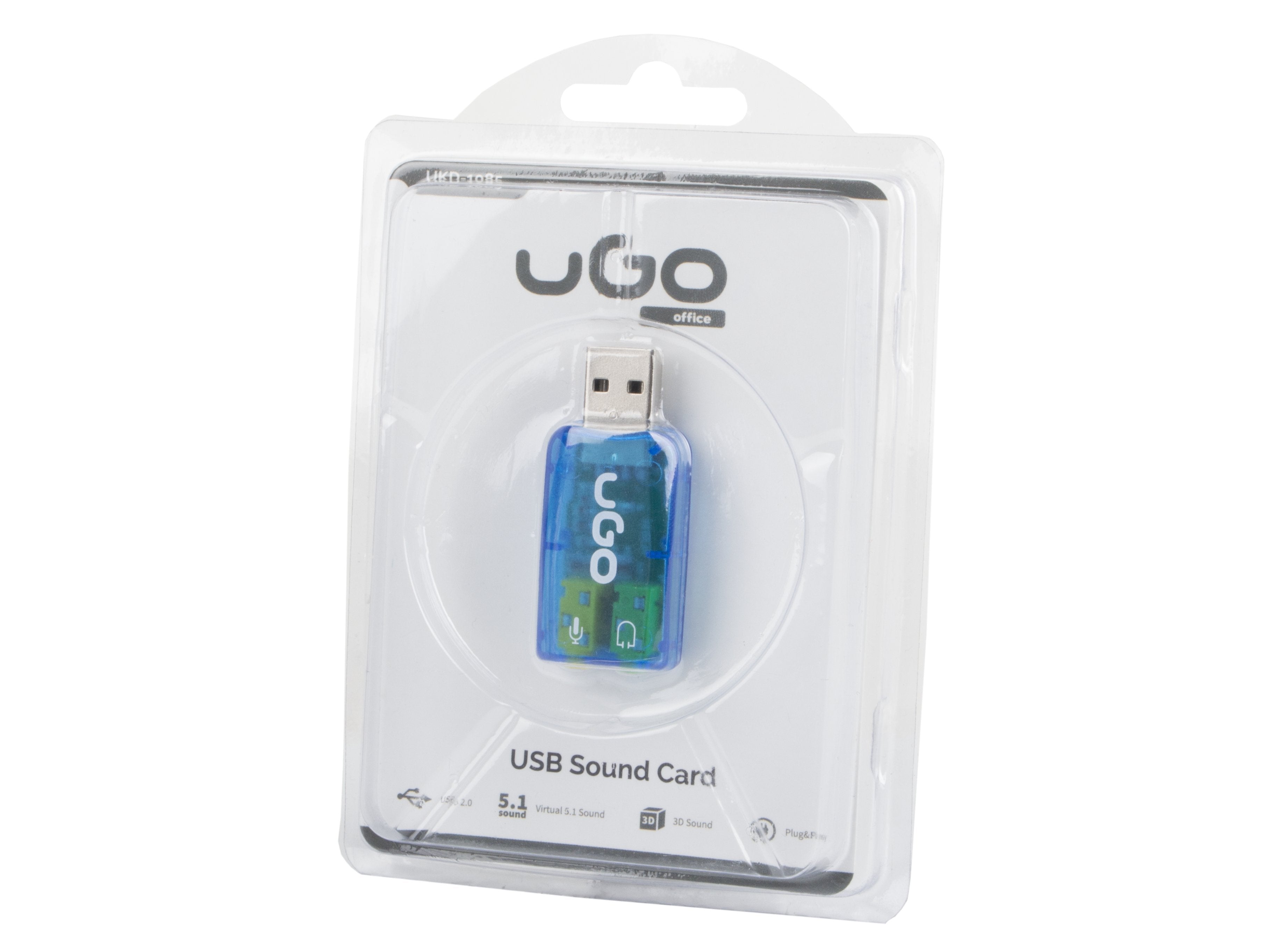 EAN 5901969410419 - uGo UKD-1085 tarjeta de audio 5.1 canales USB imagen 3