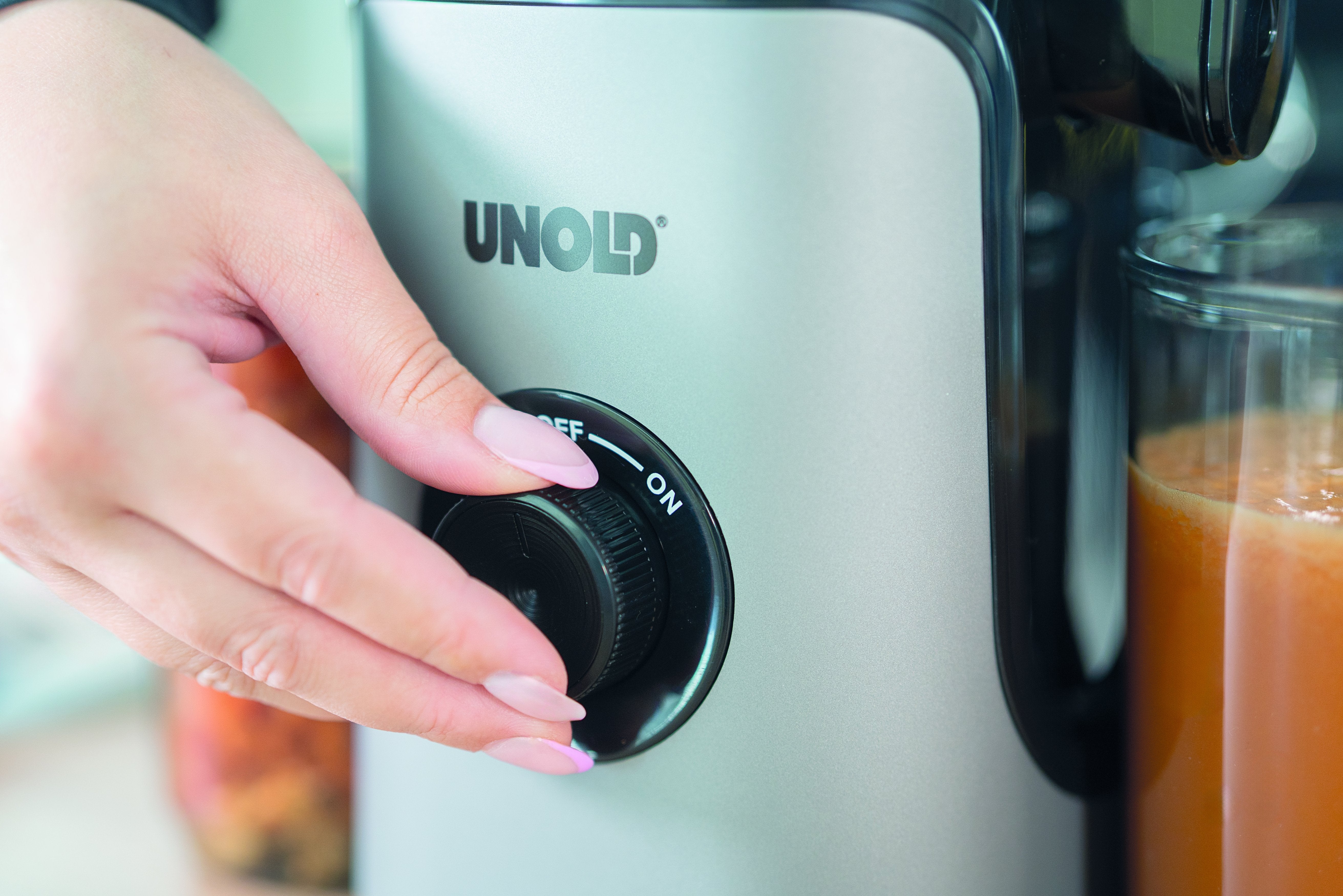 Exprimidor Sam De Lento Desollosado, Plata/Negro, 200 Vatios, Recipiente De Jugo 1 Litro 78275