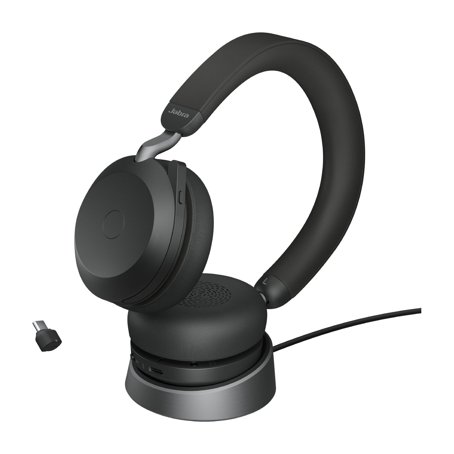 Auriculares Jabra Evolve2 75 Uc Negro + Estación De Carga + Link 380c
