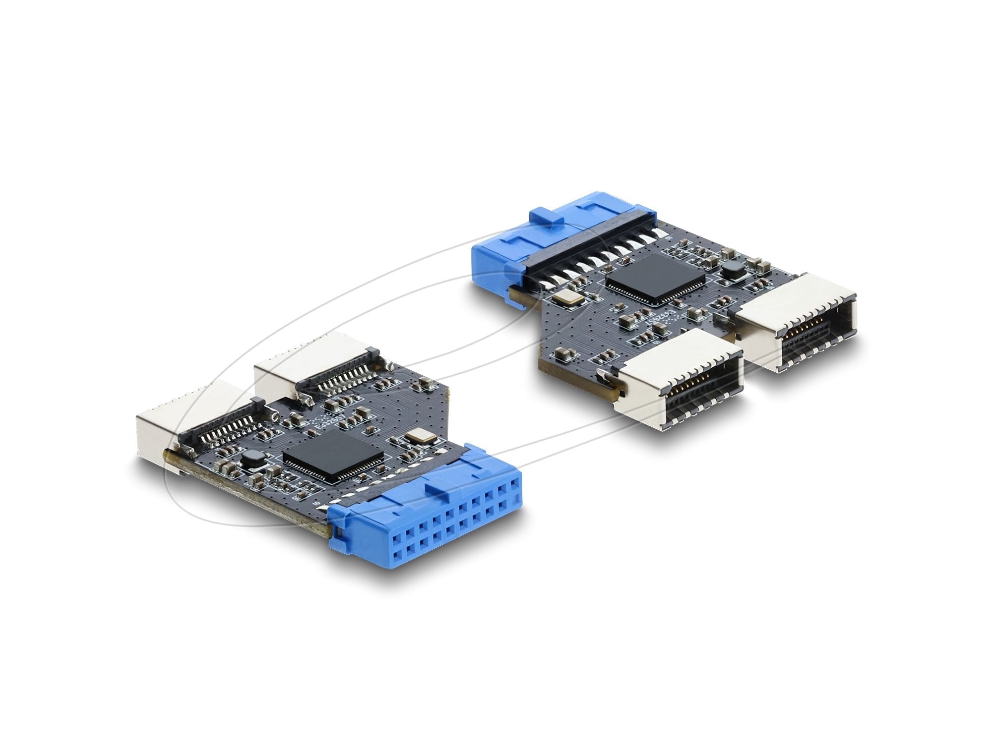 Usb 5 Gbps Hub 20 Pin Pfostenbuchse Zu 2 X Usb 5 Gbps Typ-E Key A Buchse