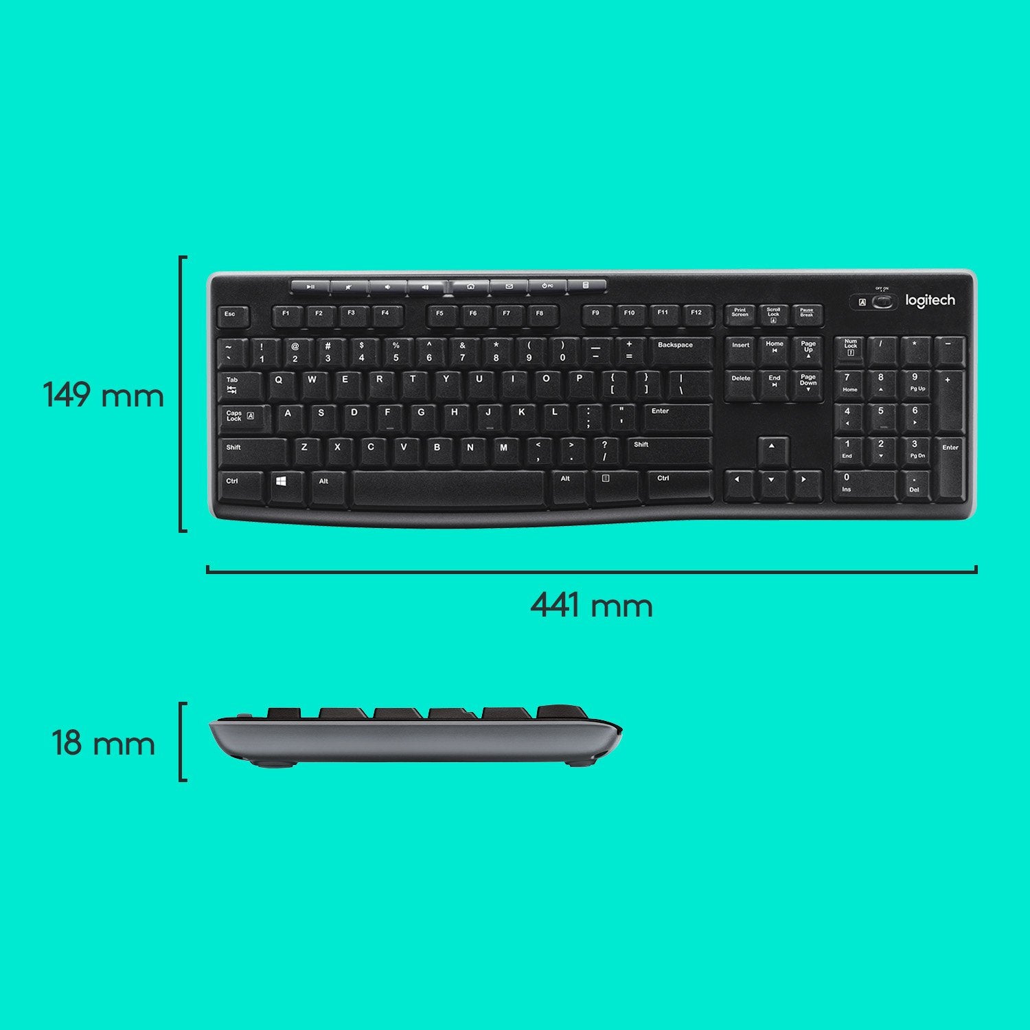EAN 5099206039148 - Logitech 920-004508 teclado Ratón incluido Hogar RF inalámbrico QWERTY Internacional de EE.UU. Negro imagen 7