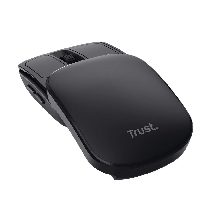 Mouse Trust Wireless Zylo Negro 2400 Dpi Ajustable 6 Botones Plegable