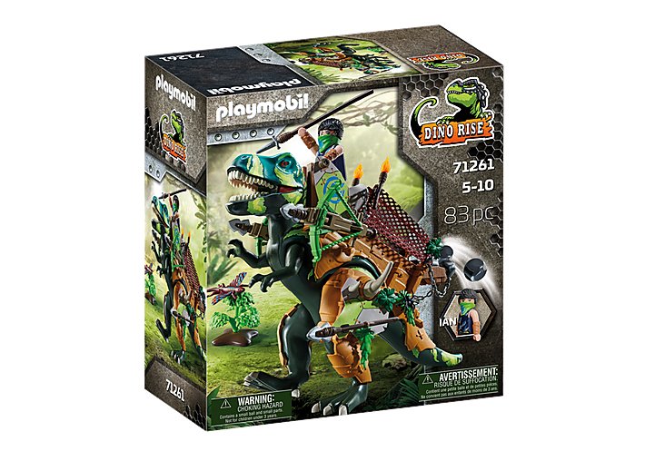 Playmobil Dino Rise 71261 T-Rex Con Armadura Y Lanzador De Piedras