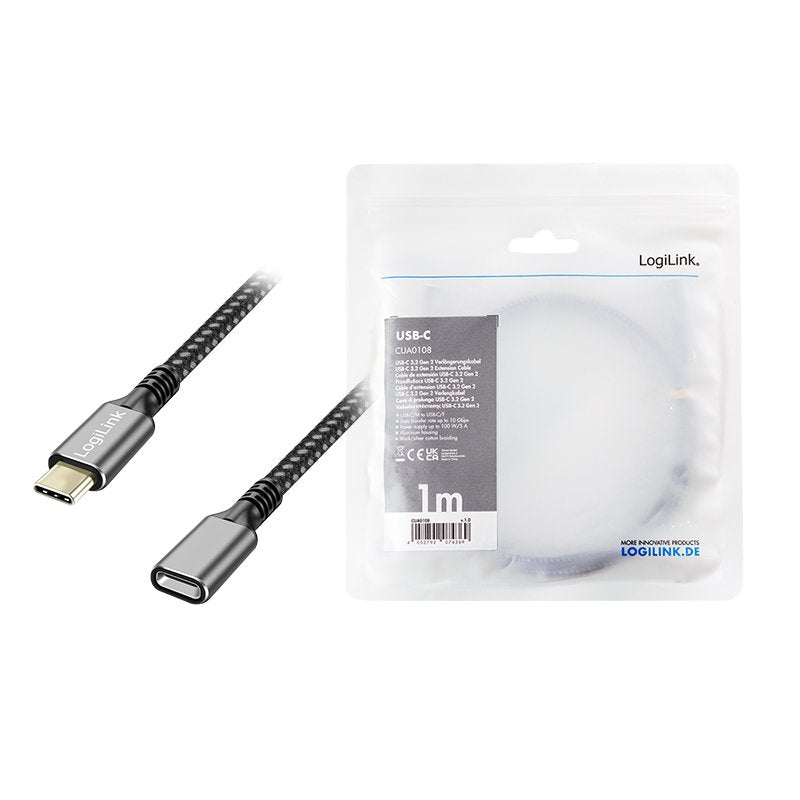 EAN 4052792074369 - LogiLink CUA0108 cable USB USB 3.2 Gen 2 (3.1 Gen 2) 1 m USB C Negro, Gris imagen 5