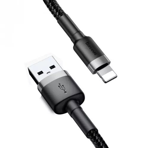 Baseus Lightning Cafule Cable 2.4a 0.5m Gray + Black (Calklf-Ag1)