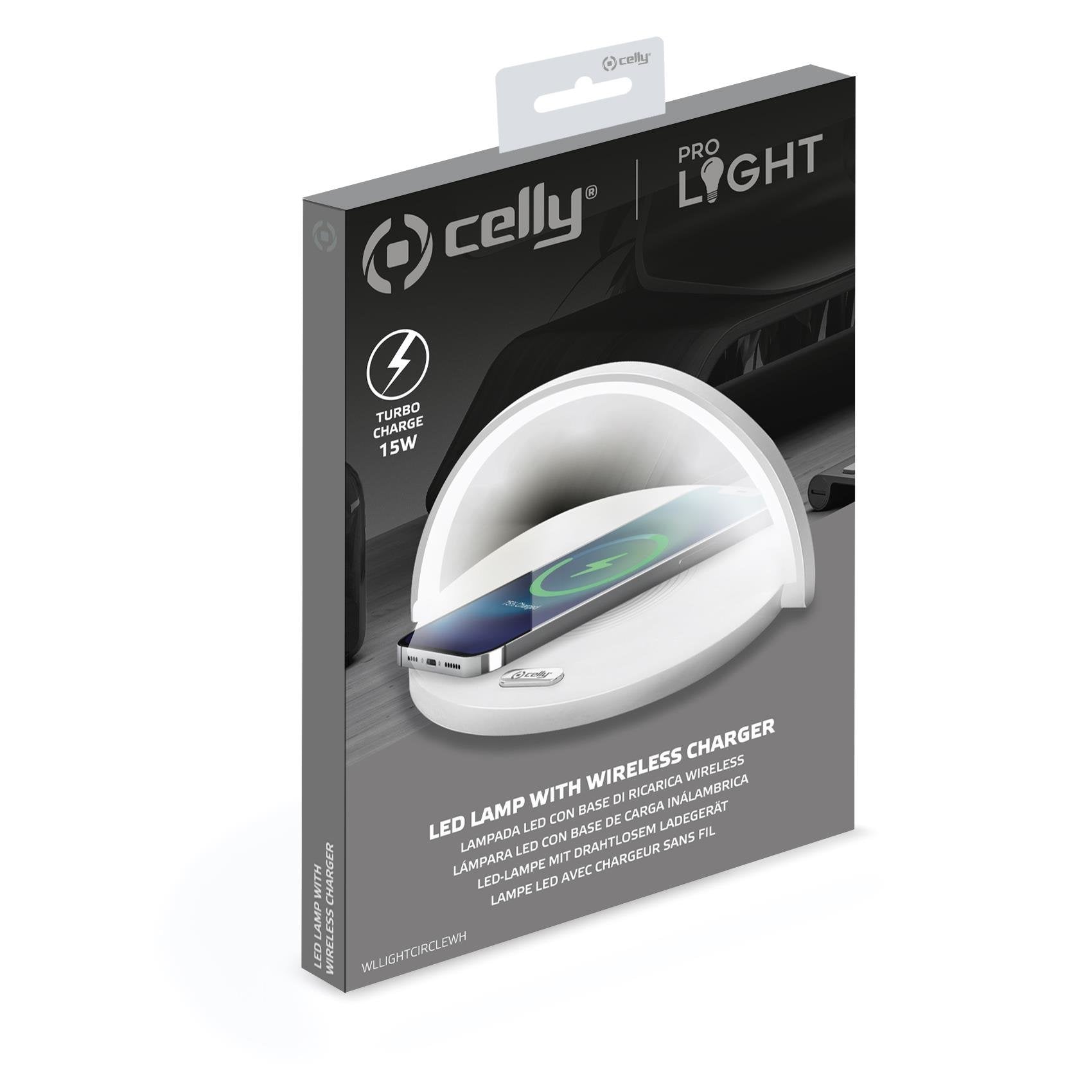 Celly Wllightcirclewh Cargador Inalambrico Con Lampara Led Blanco