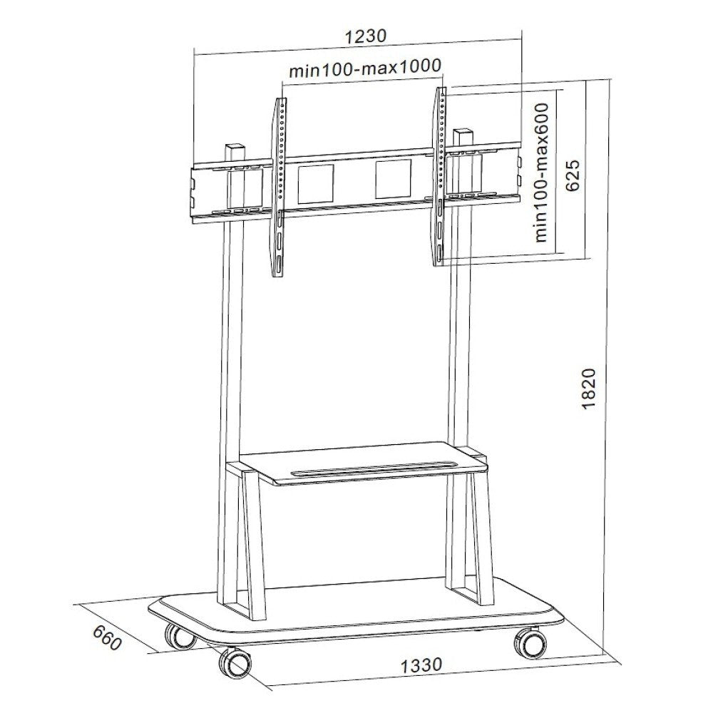 EAN 8051128105582 - Techly ICA-TR31 soporte para pantalla de señalización 3,05 m (120") Negro imagen 3