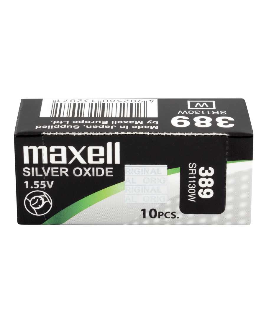 Maxell Micro Pilas Planas Óxido De Plata 1,55v - Sr1130w 389 Caja De 10 Unidades