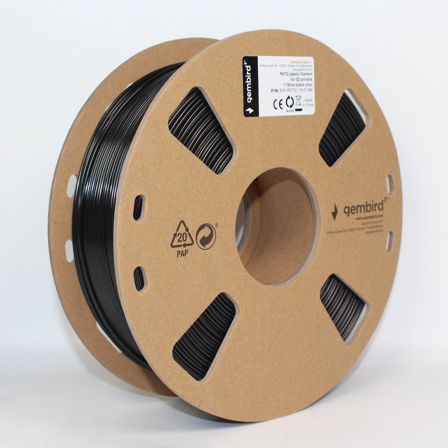 EAN 8716309090612 - Gembird 3DP-PETG1.75-01-BK material de impresión 3d Polietileno tereftalato glico (PETG) Negro 1,45 kg imagen 4