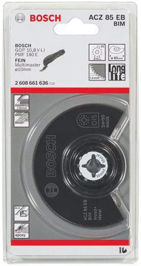 Hoja De Sierra Segmentada Bosch Acz 85 Eb Madera + Metal, Ø 85 Mm (Bim) 2608661636
