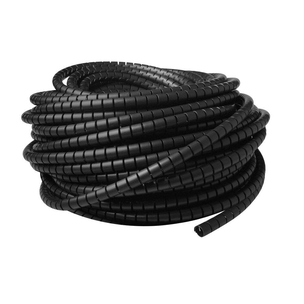 Cubre Cables 20mm Espiral Negro Bobina De 30m