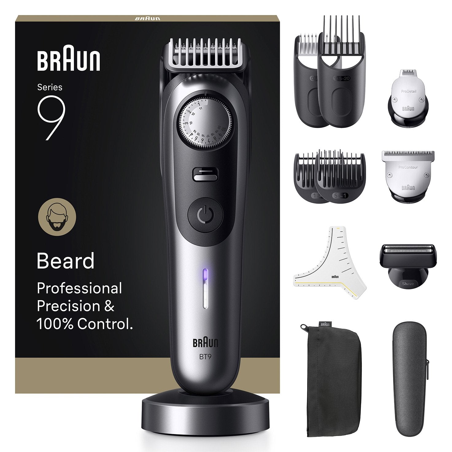 EAN 7500435244855 - Braun BeardTrimmer 9 BT9560 Batería 52 2 cm Mojado y seco Negro, Gris imagen 1