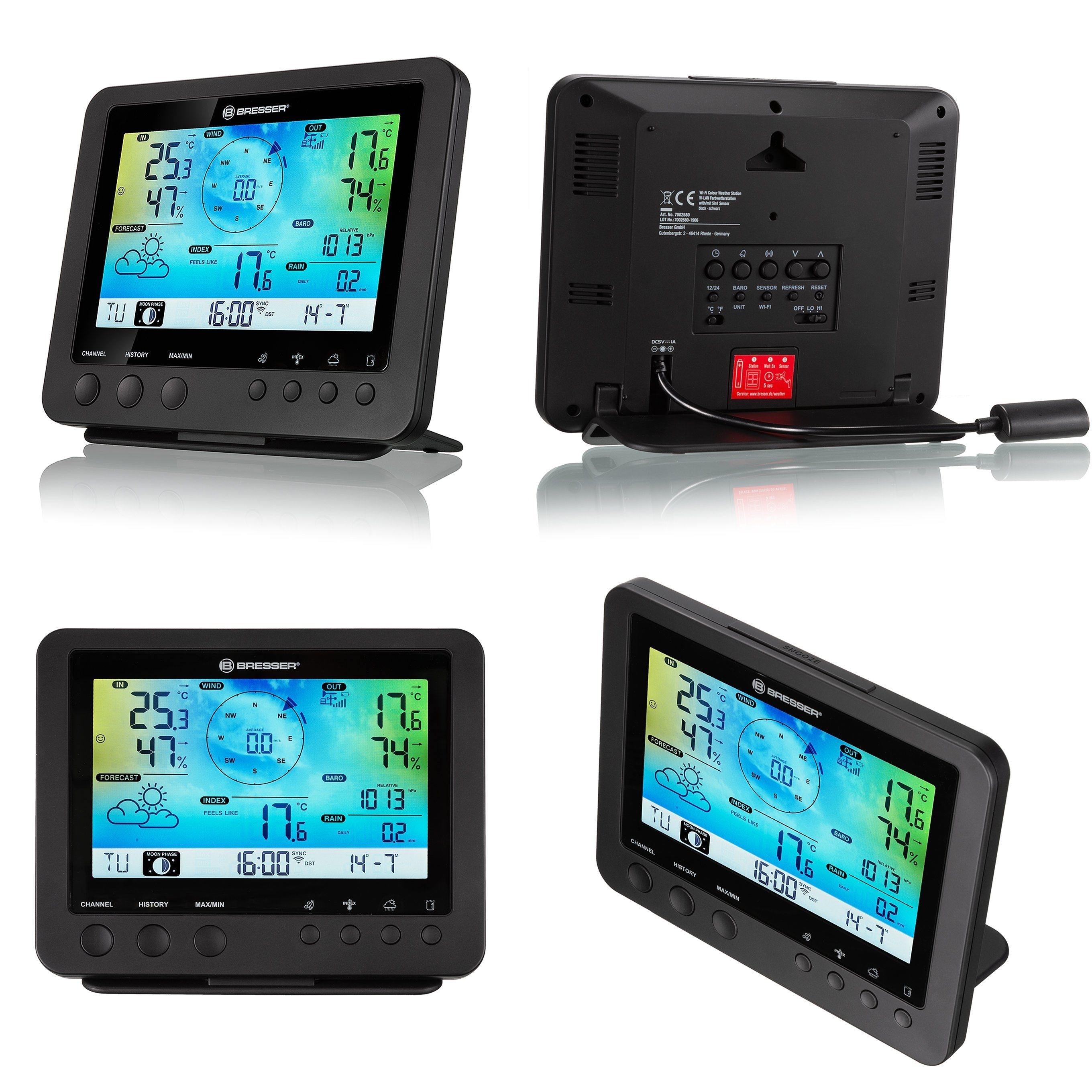 EAN 4007922058429 - Bresser Optics 7002580 estación meteorológica digital Negro Corriente alterna Wifi imagen 4