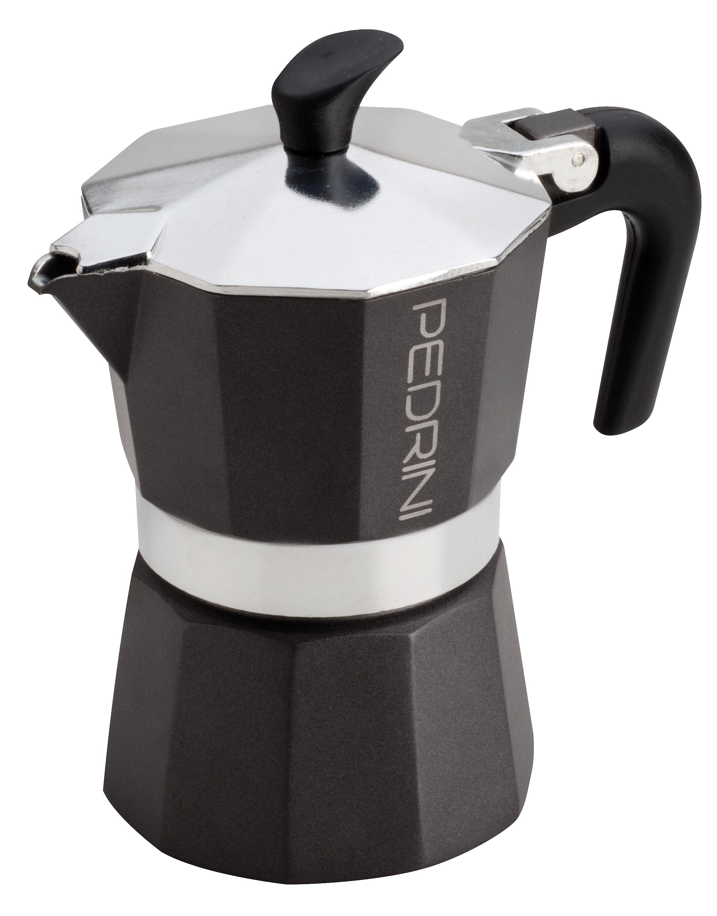 Pedrini Coffee Maker Paint Aluminum 3 Cups Dark Gris (9113-8) (91138)