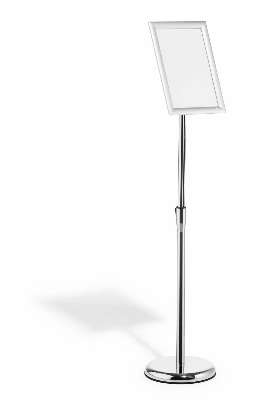 Soporte De Suelo Durable Info Marco De Aluminio A4 Plateado