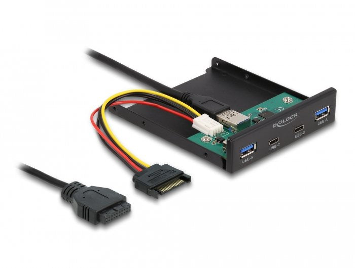 Delock 8.89cm 3.5zoll Usb 3.2 Gen 1 Front Panel 2 X Usb Type-C + 2 X Usb Typ-A