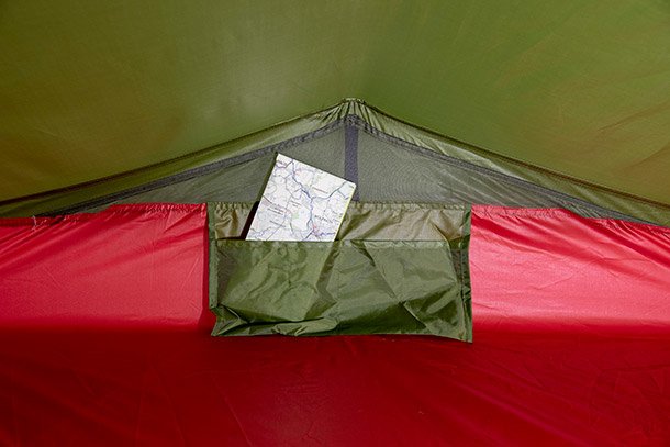 Tienda De Campaña High Peak Siskin 2.0 Lw, 10330 Verde Oliva/Rojo