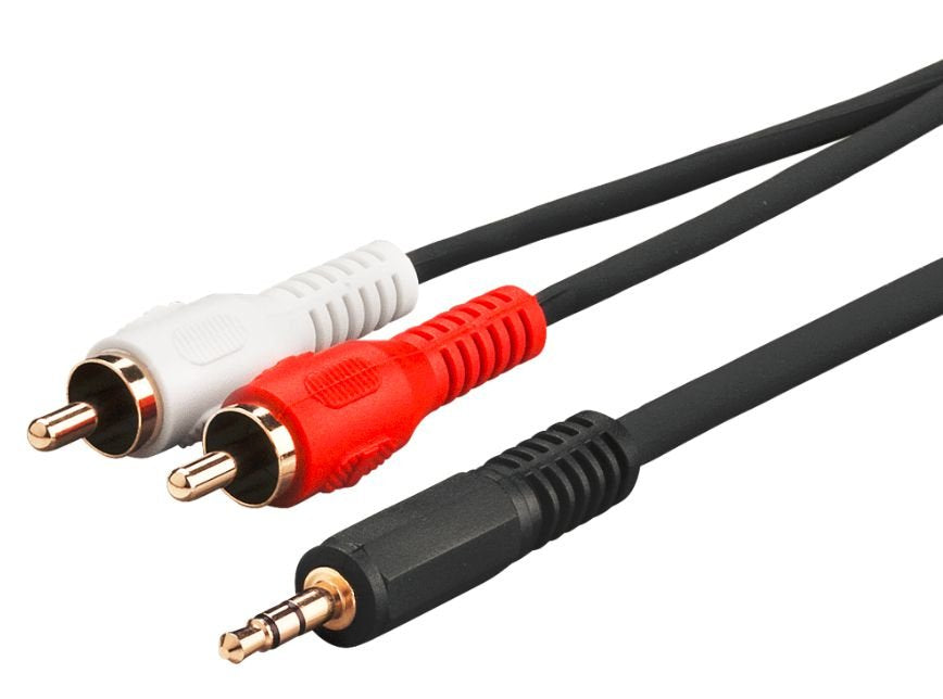 Microconnect 3.5mm - 2xrca (10m) Cable De Audio 3,5mm Negro