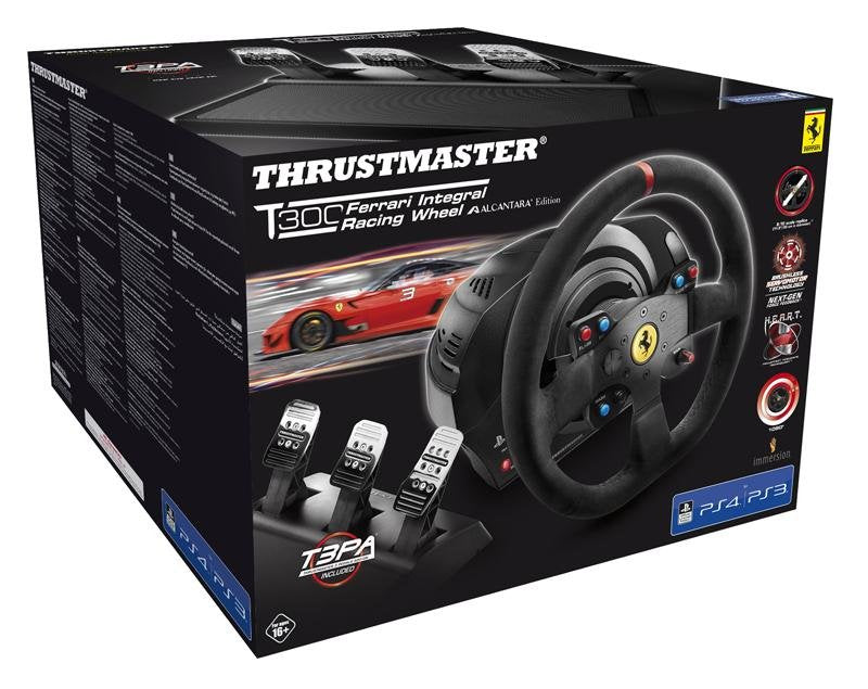 Thrustmaster Volante T300 Ferrari Integral Alcantara Edition Para Ps3/Ps4/Pc