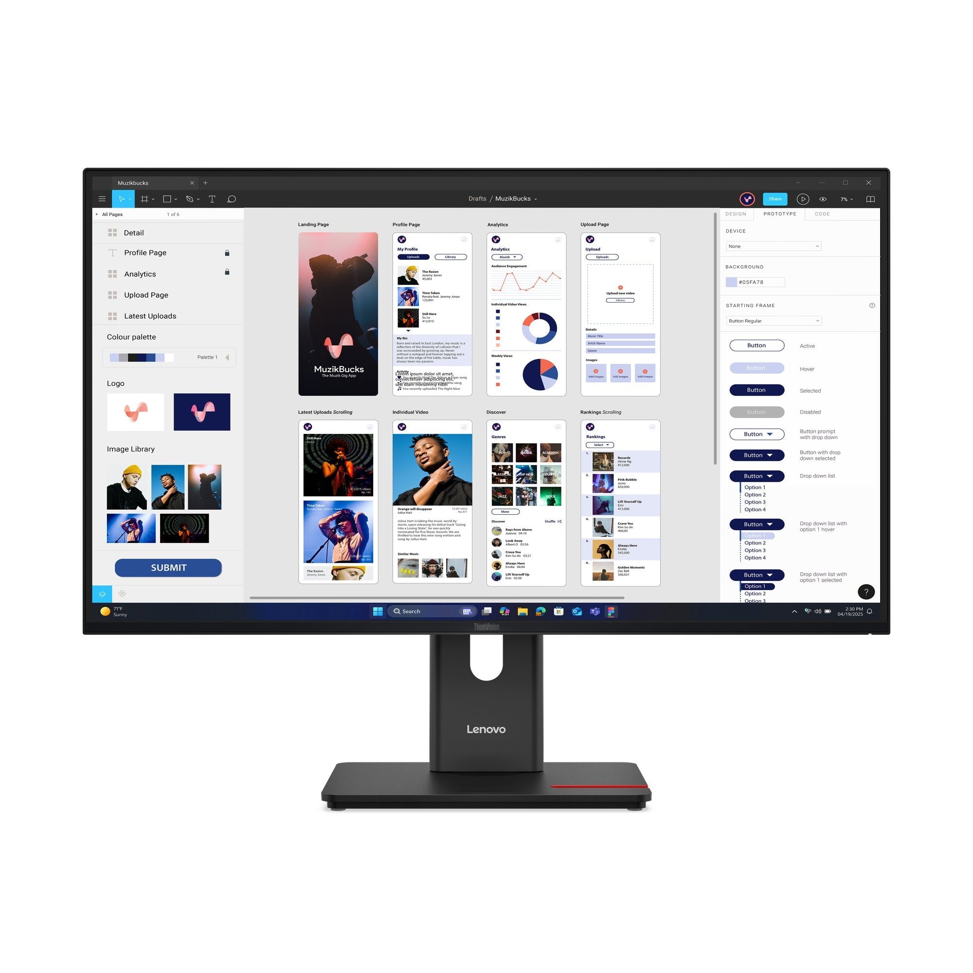 Monitor Lenovo Thinkvision T32ud-40 31.5 3840x2160 Hdmi 3y Warranty