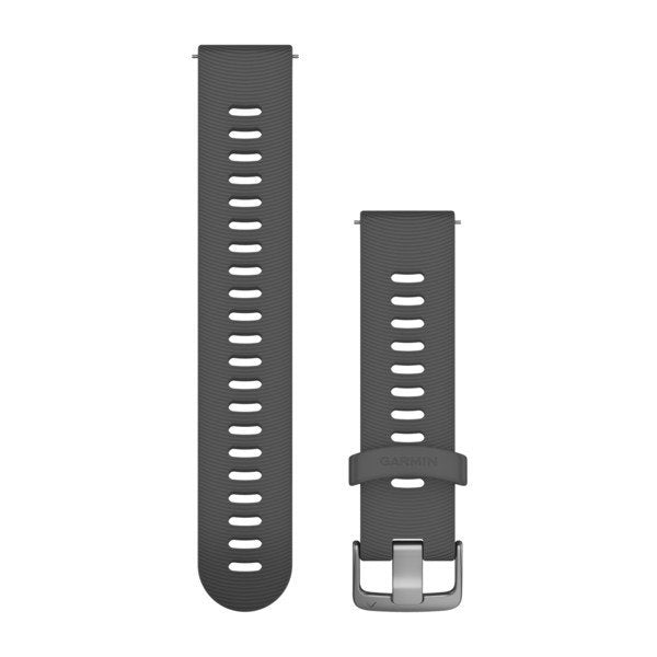 Garmin Ersatzarmband 20mm Silikon Grau Schiefergrau Schnalle