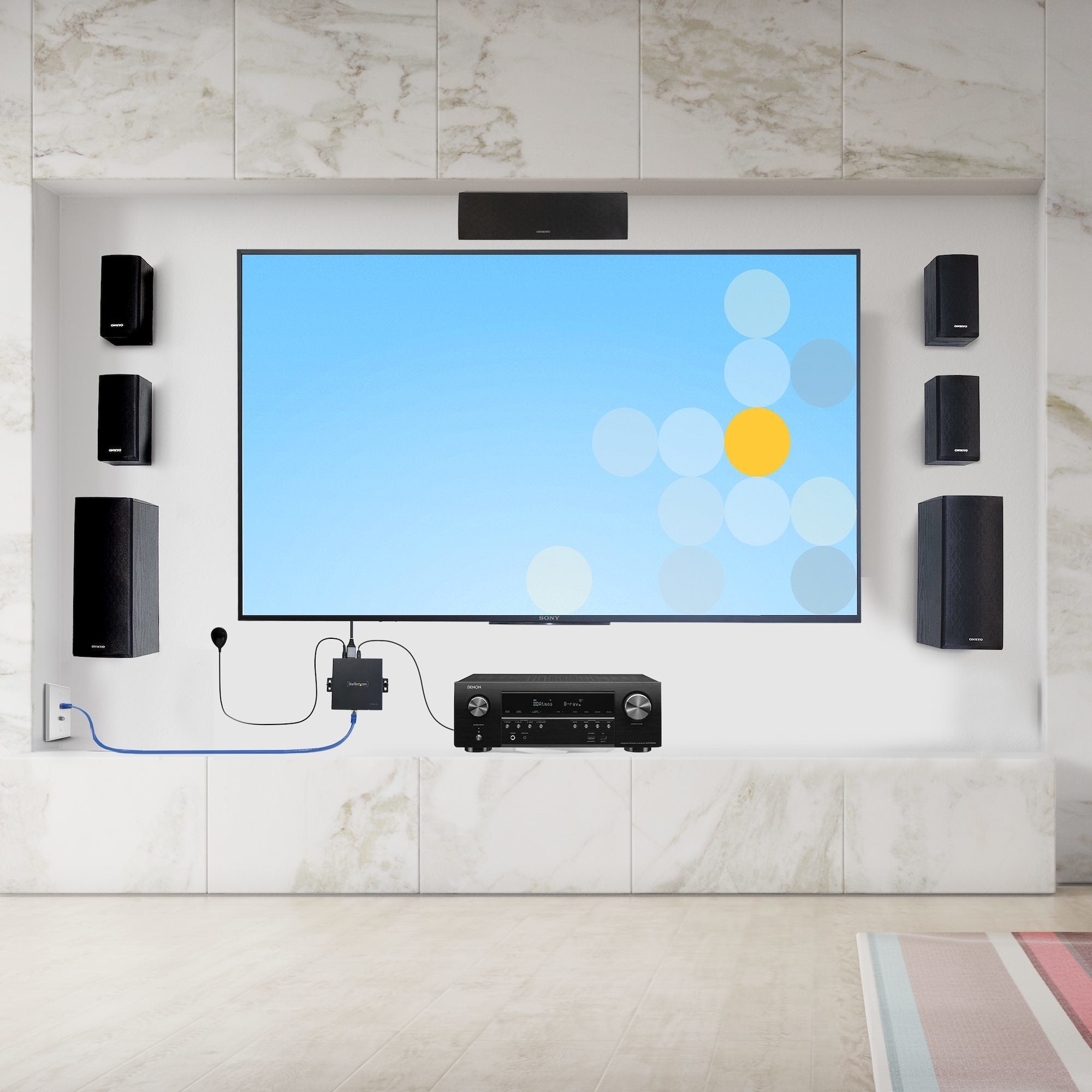 Startech.Com Extensor Hdmi 4k Por Cable Cat5/Cat6 Ethernet - Extensor De Vídeo 4k 60hz Hdr Hasta 70m - Salida De Audio S/Pdif - Juego Kit De Transmisor Y Receptor Hdmi