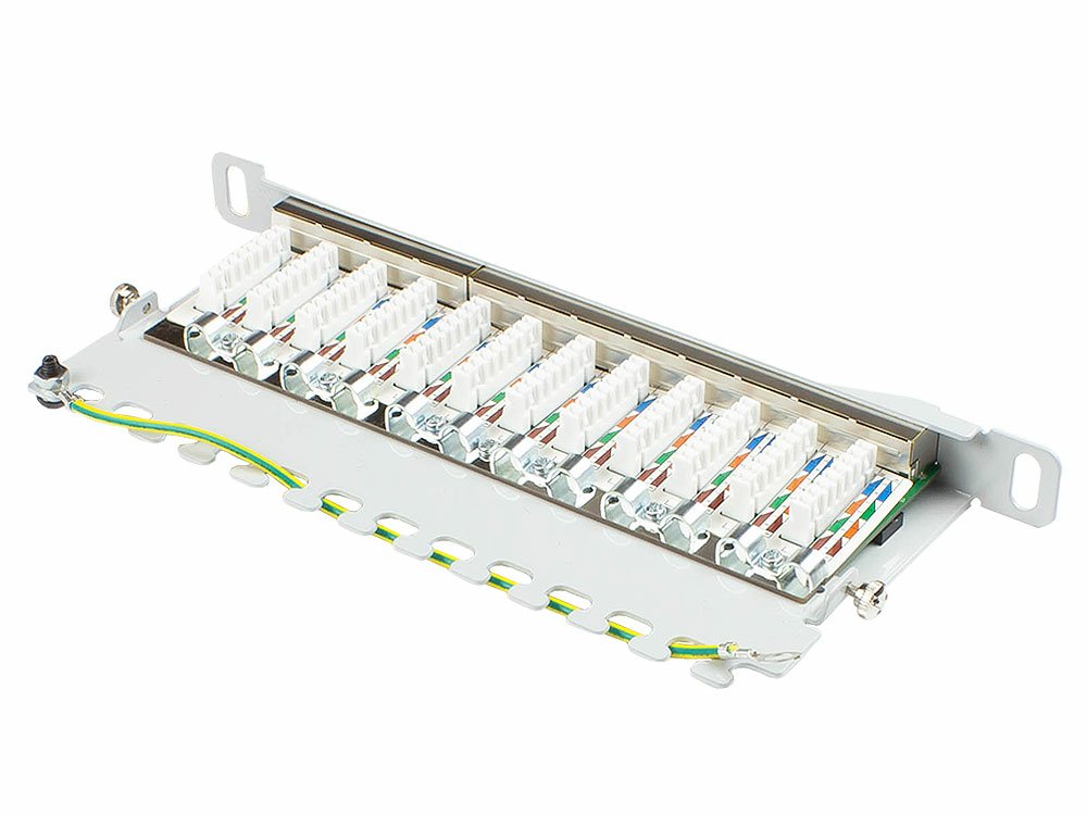 Good Connections Patchpanel 10"Cat. 6 12-P. 0,5he Lichtgr.