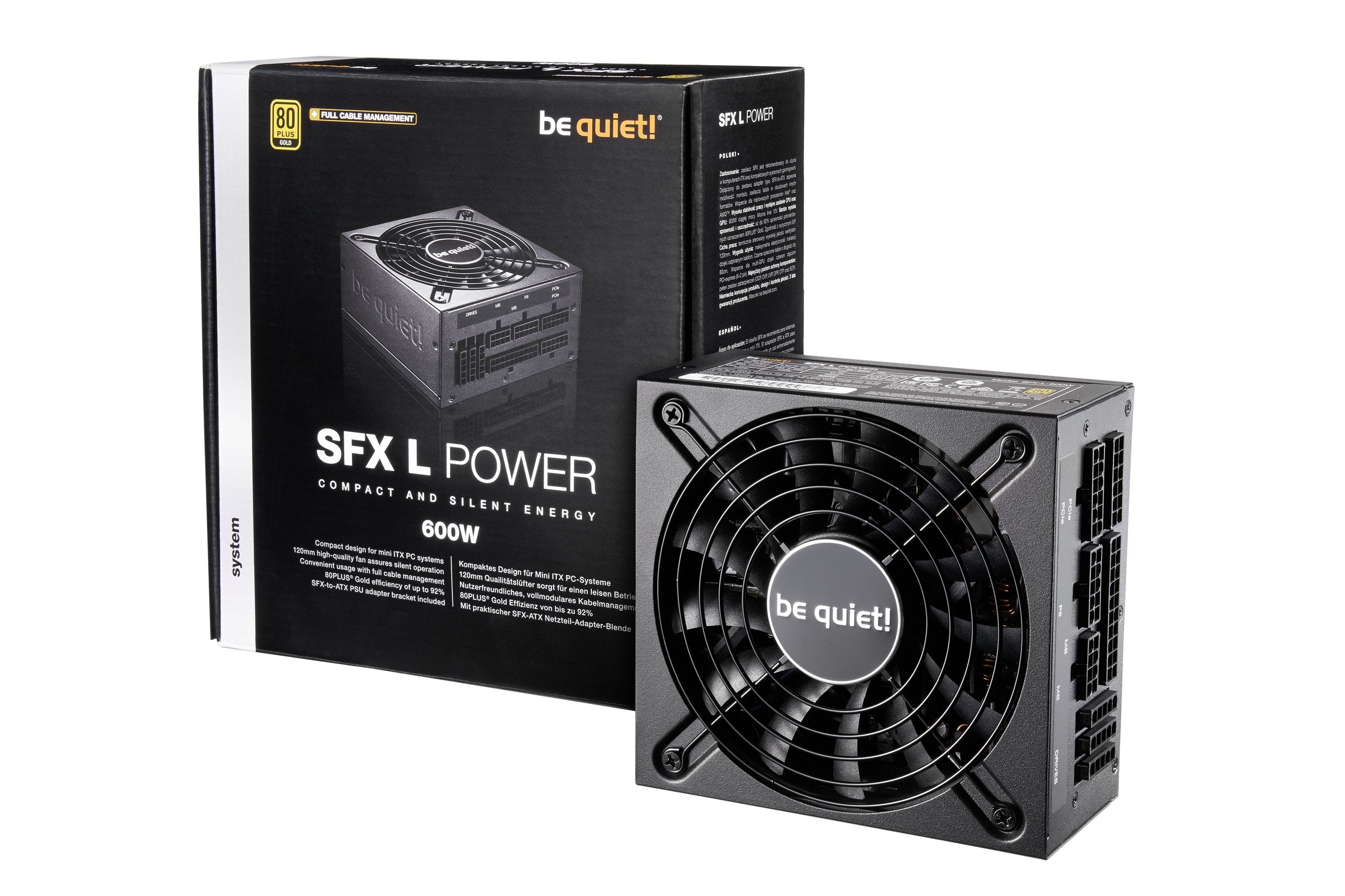 Fuente De Alimentación Be Quiet! Sfx-L Power 80 Plus Gold , Modular - 600 Watt