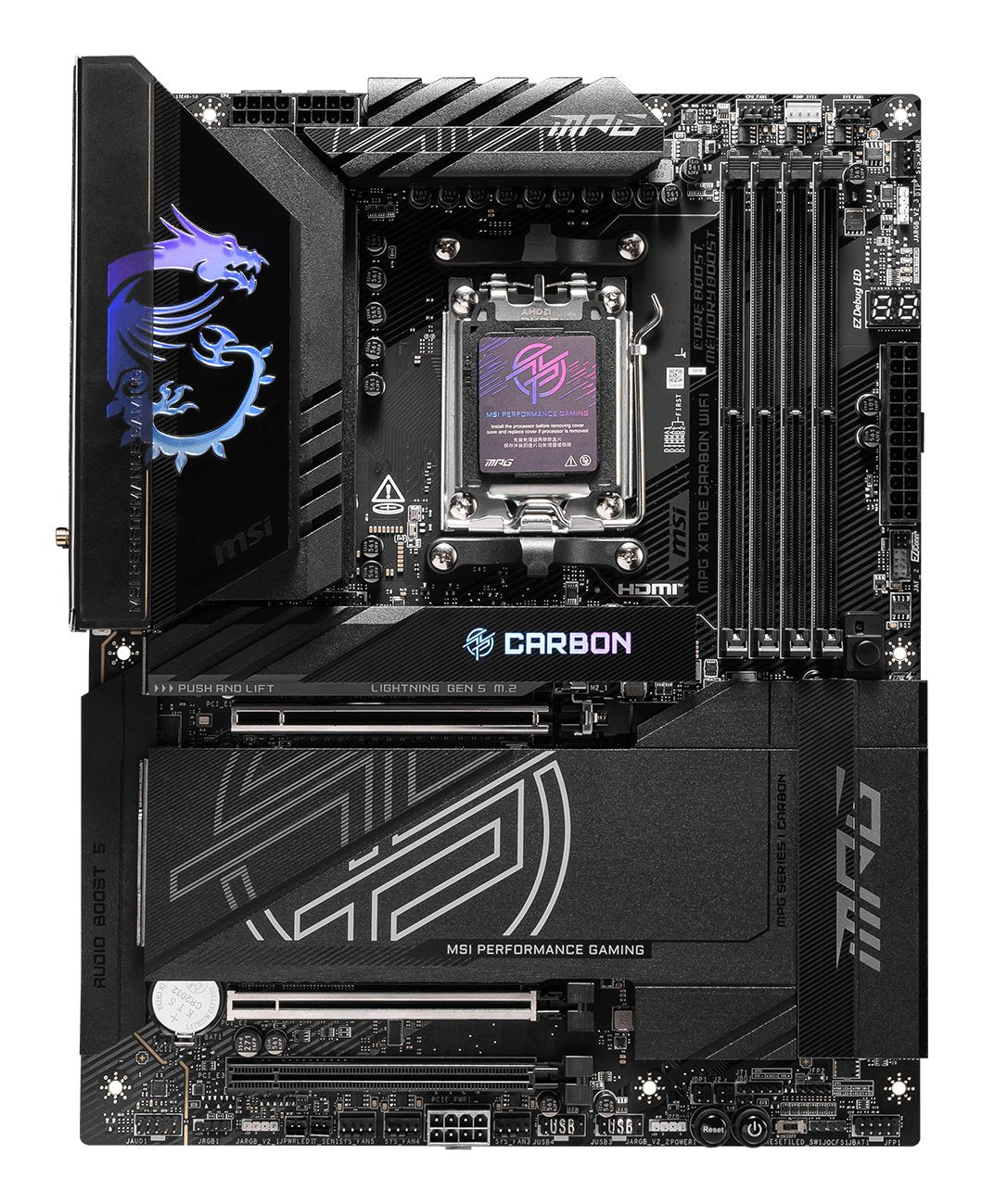 EAN 4711377253536 - MSI MPG X870E CARBON WIFI placa base AMD X870E Zócalo AM5 ATX imagen 2
