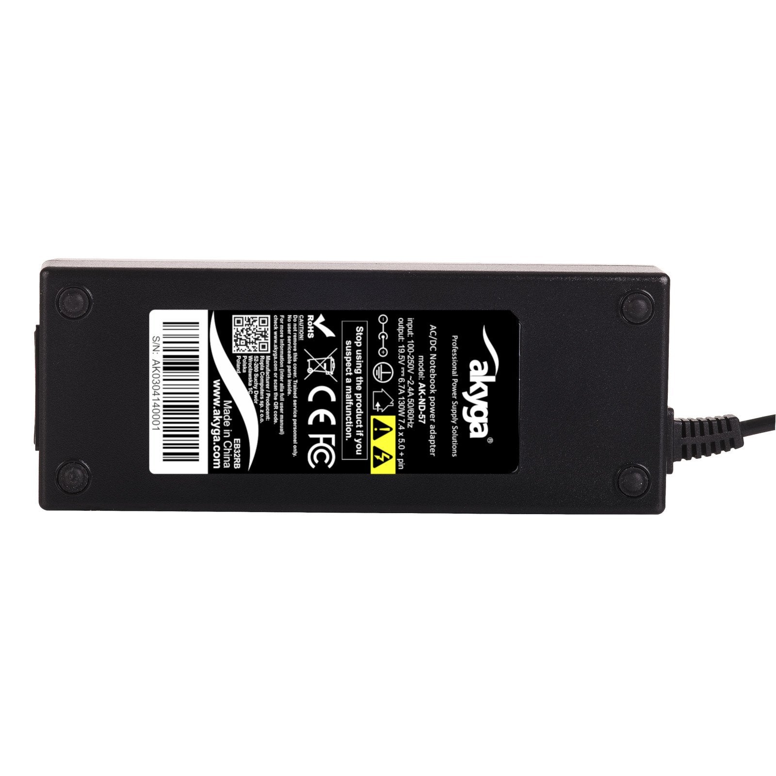 EAN 5901720134486 - Akyga AK-ND-57 adaptador e inversor de corriente Interior 130 W Negro imagen 6
