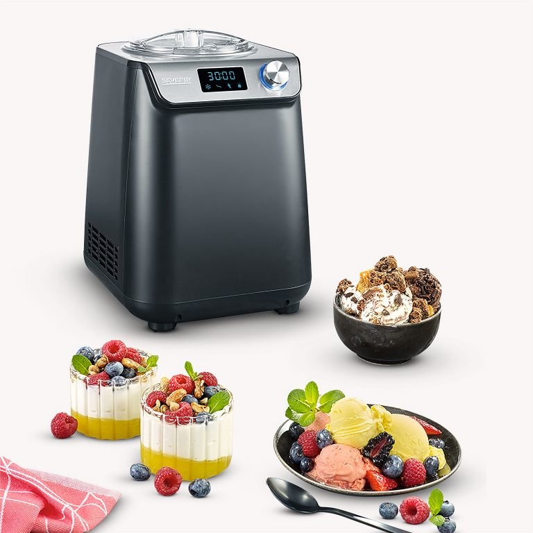 EAN 4008146031731 - Severin EZ 7407 máquina para helados Compresor de helados 1,2 L 135 W Negro, Acero inoxidable imagen 8