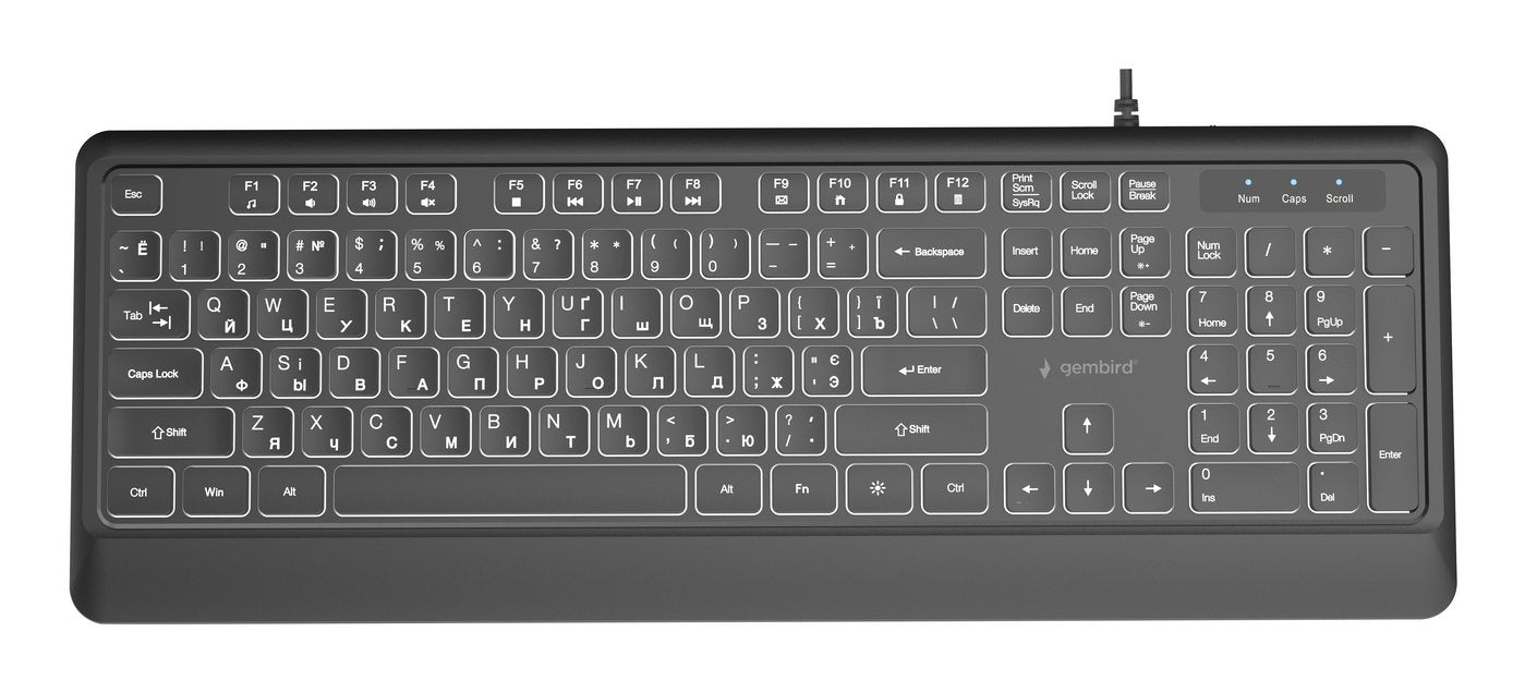 Keyboard Multimedia Usb Cyrill/Black Kb-Uml-04-Cyrl Gembird