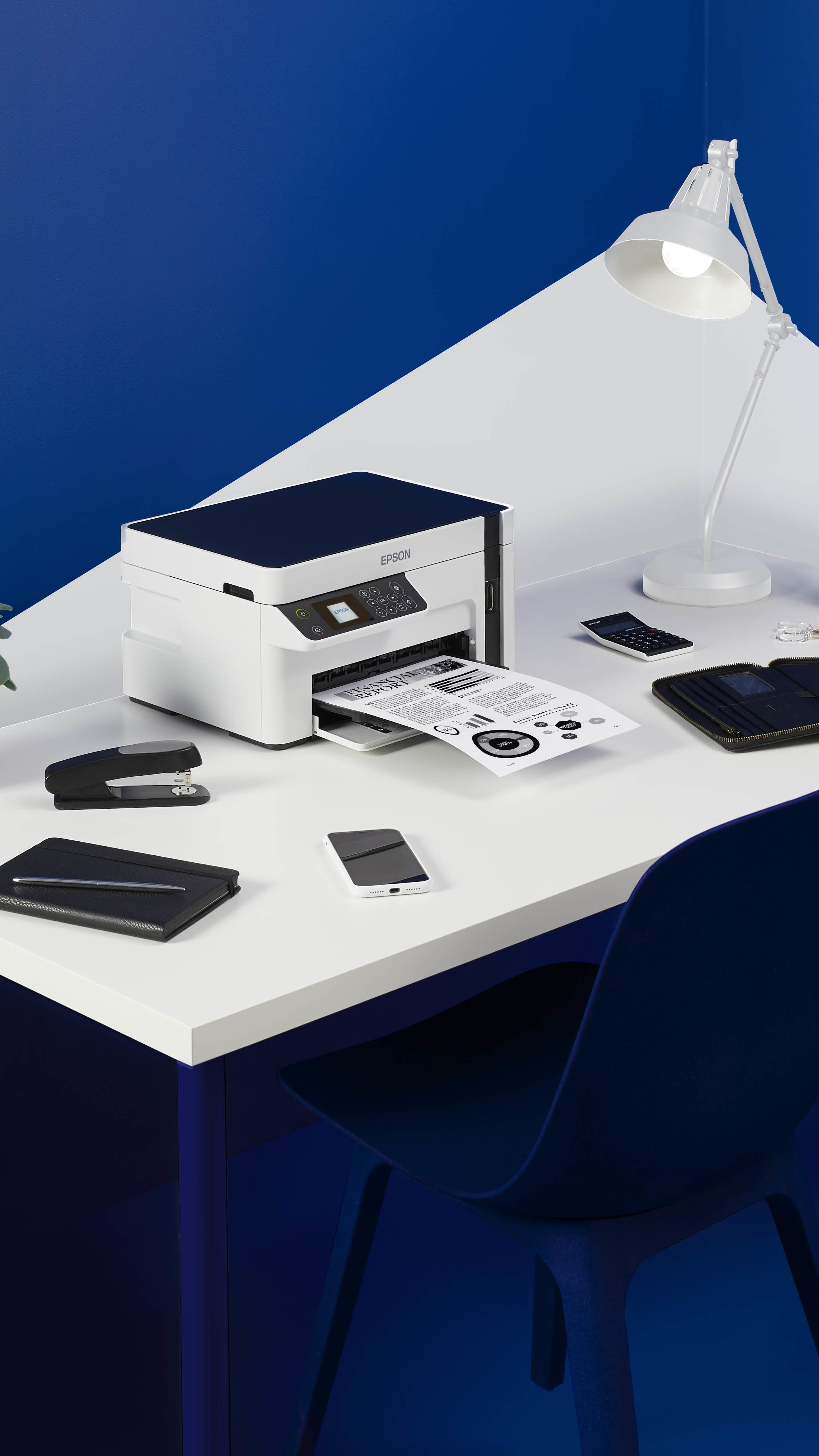 Impresora Epson Ecotank Mono M2120, 3 En 1, A4, 1200 X 2400 Ppp, 32 Ppm, Usb, Wi-Fi, 3 Aã±Os De Garantia Despues Del Registro.