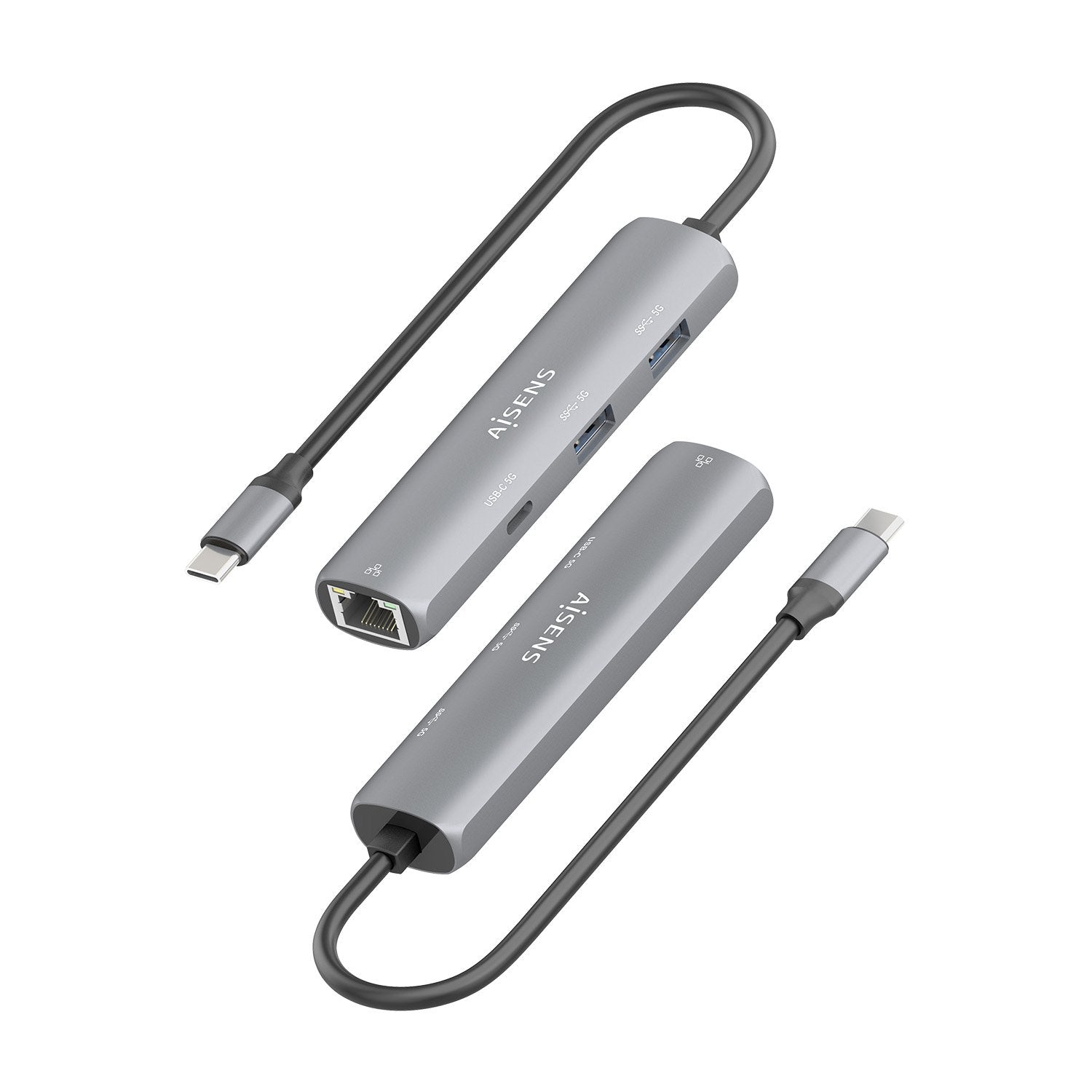 EAN 8435739904015 - AISENS ASUC-4P039-GR base para portátil y replicador de puertos Alámbrico USB 3.2 Gen 1 (3.1 Gen 1) Type- imagen 3