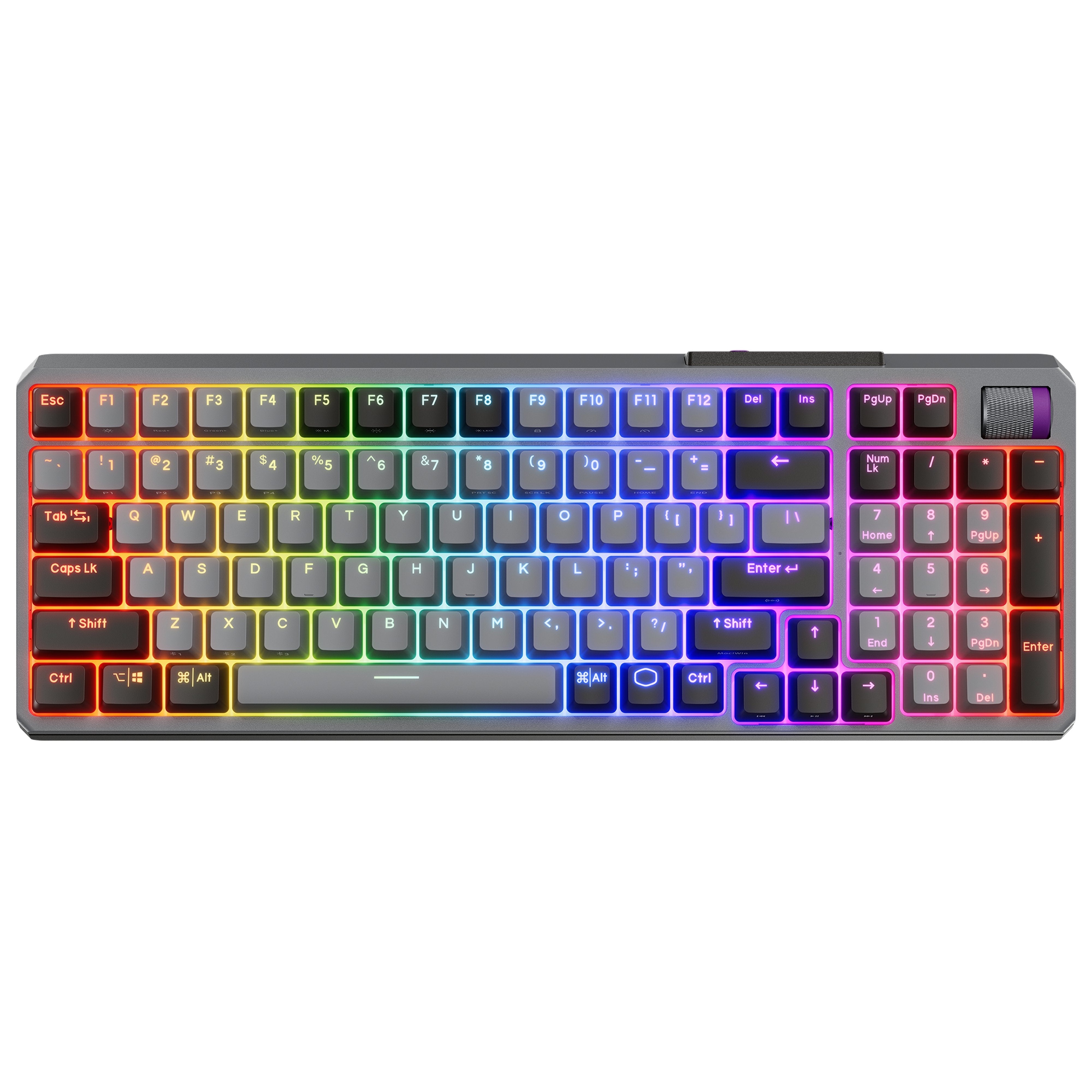 EAN 4719512138861 - Cooler Master Peripherals MK770 teclado Universal USB + RF Wireless + Bluetooth QWERTY Checa Gris Oscuro, imagen 2