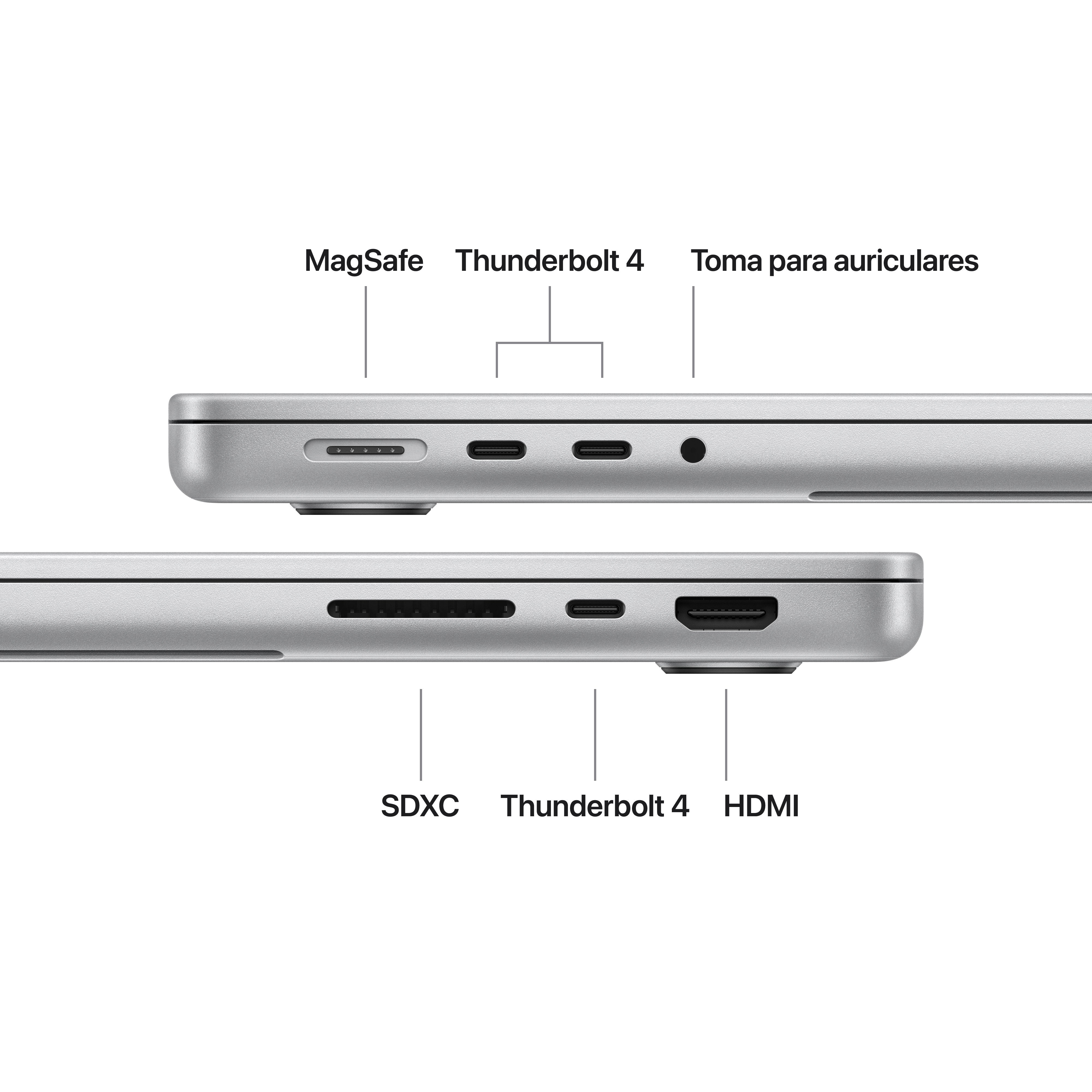 EAN 0195950491524 - Apple MacBook Pro Apple M M5 Portátil 36,1 cm (14.2") 24 GB 1 TB SSD Wi-Fi 6E (802.11ax) macOS Tahoe Plat imagen 7