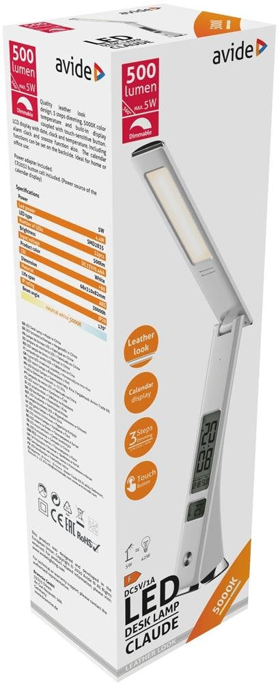 Avide Led Tischleuchte Hsiness Claude Kalender Blanco 5w