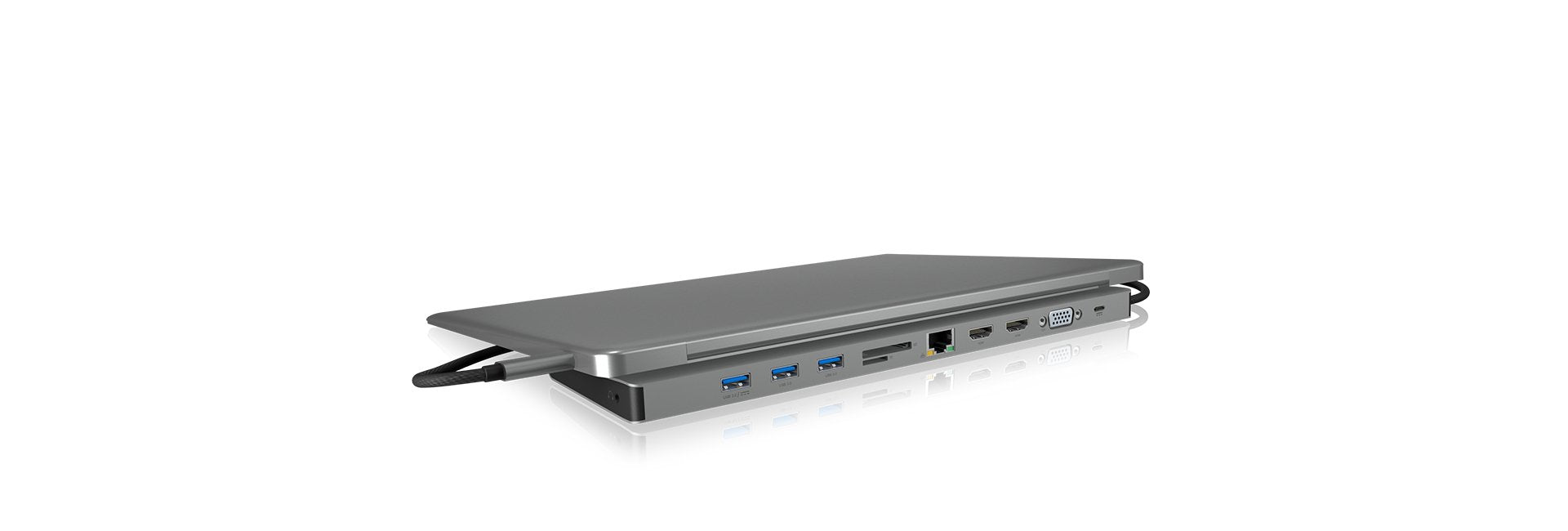EAN 4250078169680 - ICY BOX IB-DK2106-C Alámbrico USB 3.2 Gen 1 (3.1 Gen 1) Type-C Antracita, Negro imagen 5