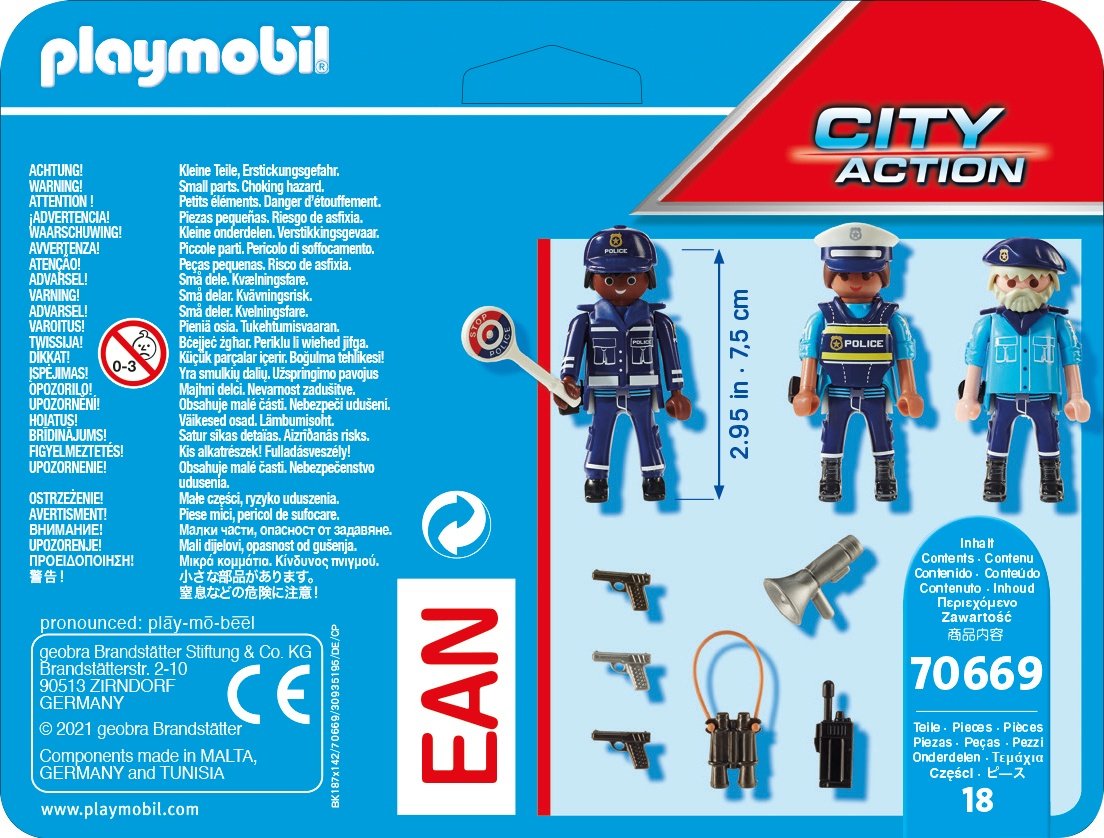 Playmobil Ciudad Set Figuras Policias