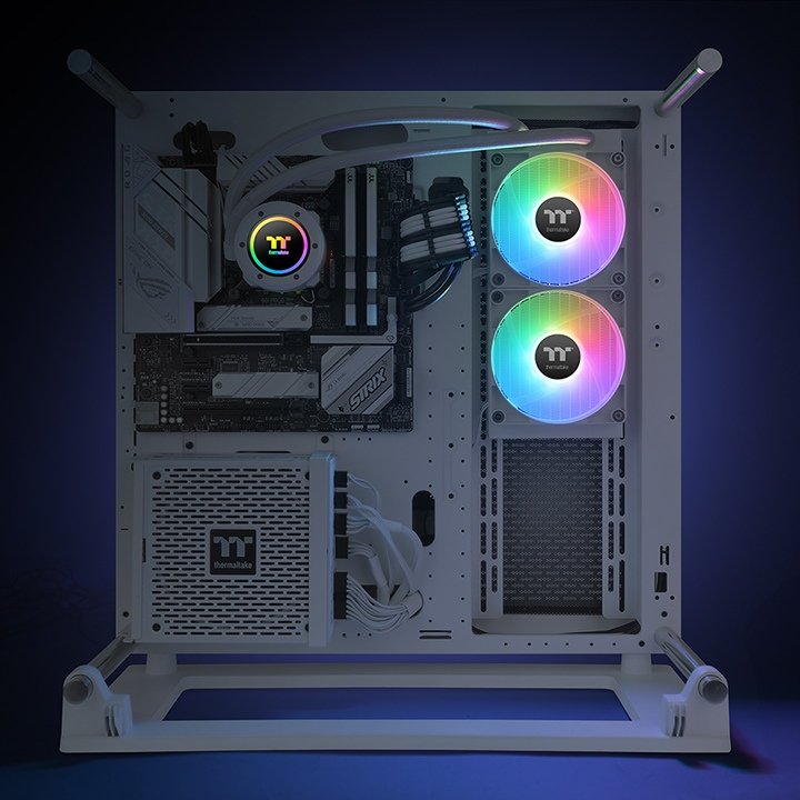 Thermaltake Th240 V2 Argb Sync All-In-One Liquid Cooler Snow Edition, Blanco